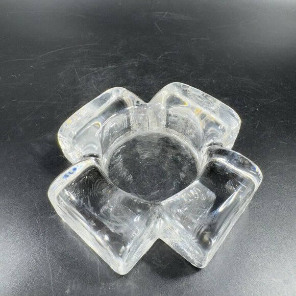 Glasi Hergiswil Handblown Clear Glass Roberto Niederer Tea Light Holder Single - Picture 11 of 11